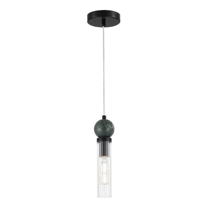 Светильник подвесной ST-Luce черный/прозрачный E14 1x40W МЕДЕА
