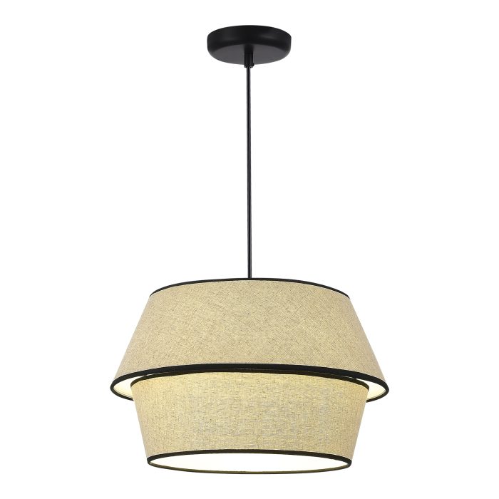 Светильник подвесной ST-Luce Черный/Бежевый, Черный E27 1x40W ДЖЕККИ