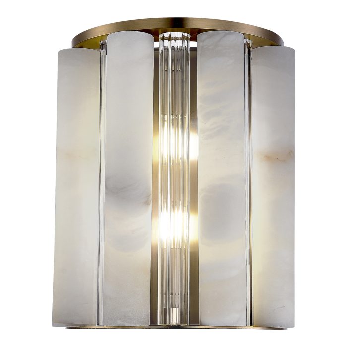 Светильник настенный ST-Luce Бронза, Прозрачный/Белый алебастр G9 2x5W ДИЛАЙТ