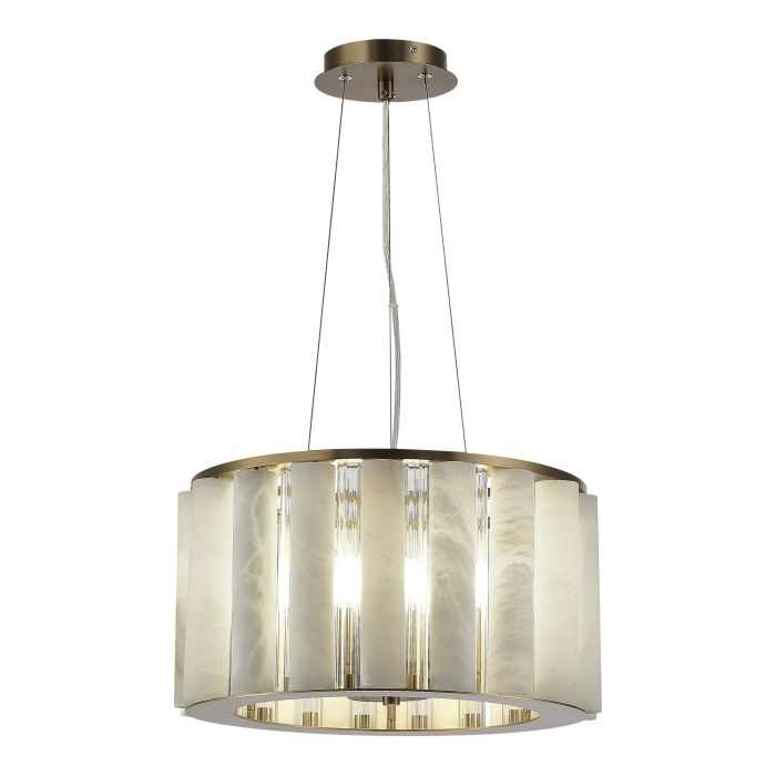 Светильник подвесной ST-Luce Бронза, Прозрачный/Белый алебастр E14 6x40W ДИЛАЙТ