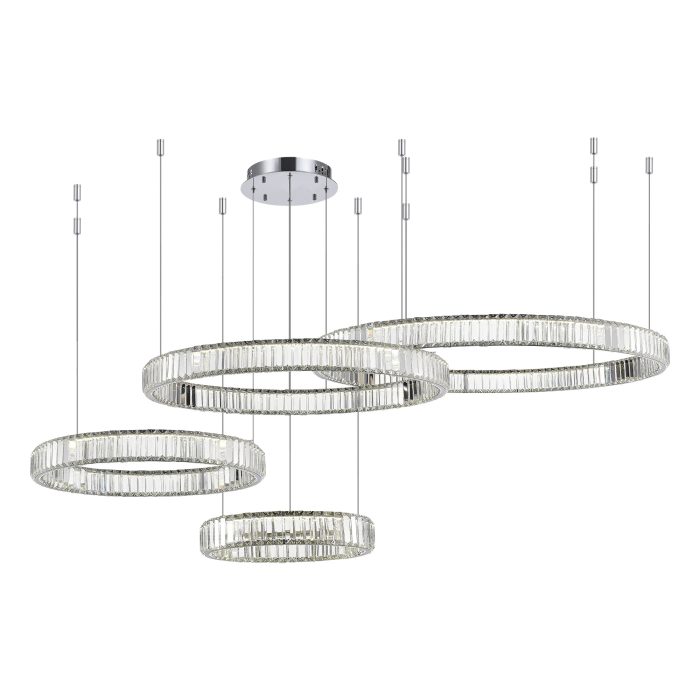 Люстра подвесная ST-Luce Хром/Прозрачный LED 1x190W 4000K ТИВОЛИ