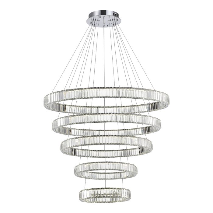 Люстра подвесная ST-Luce Хром/Прозрачный LED 1x285W 4000K ТИВОЛИ