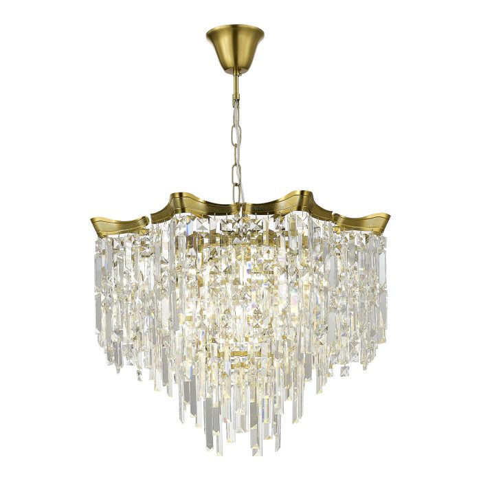 Светильник подвесной ST-Luce Латунь/Прозрачный E14 10x60W ОФЕЛИА