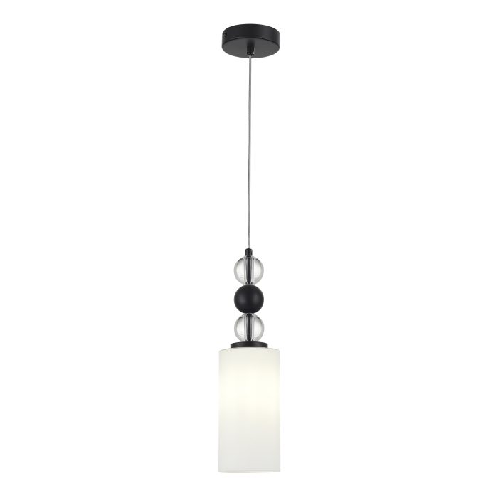 Светильник подвесной ST-Luce черный/белый E27 1x40W АВРОРА
