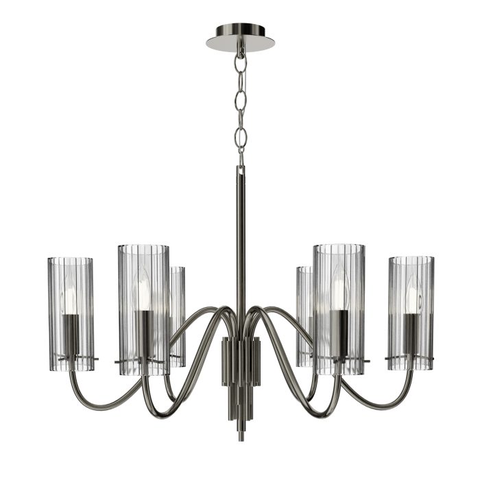 Светильник подвесной ST-Luce никиль/прозрачный E14 6x40W САНТОРИ