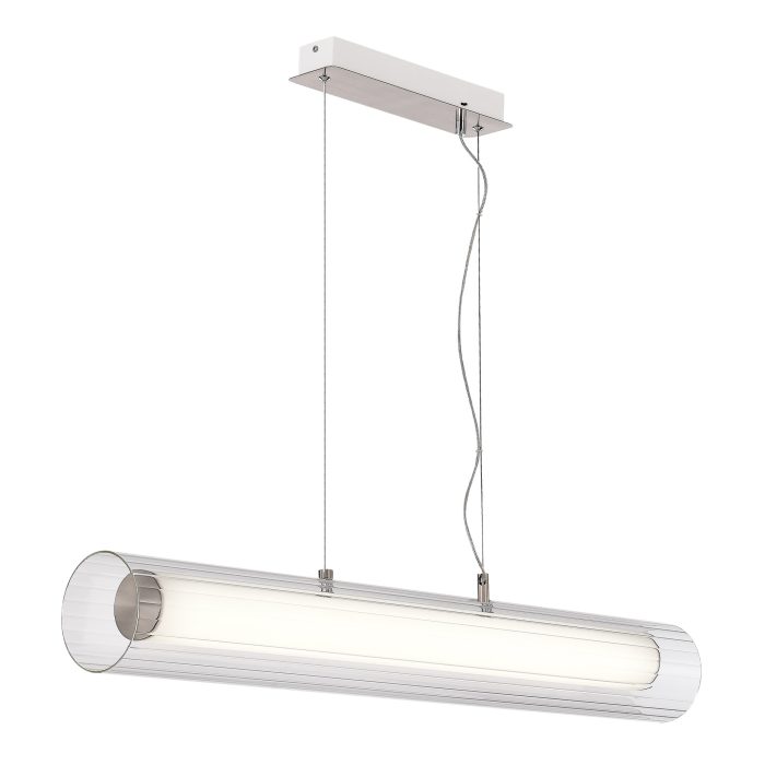 Светильник подвесной ST-Luce Никель/Белый, Прозрачный LED 1x33W 3000K/4000K ЭНФИС