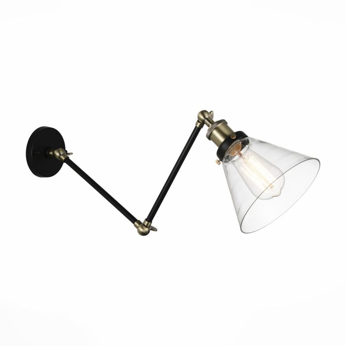 Бра ST-Luce Черный, Бронза/Прозрачный E27 1x40W ЭВОЛЮТО