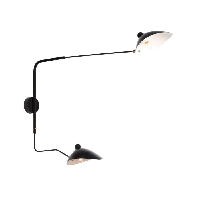 Светильник настенный ST-Luce Черный/Черный, Белый E27 2x60W СПРУЦЦО