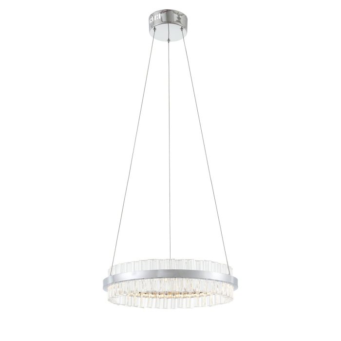 Светильник подвесной ST-Luce Хром/Хром, Прозрачный LED 1x34W 3000K КЕРИО