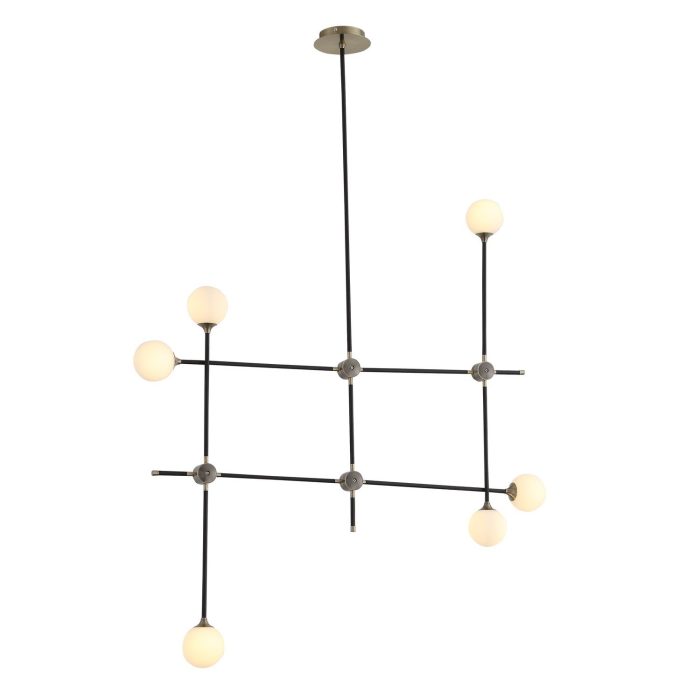 Светильник потолочный ST-Luce Черный, Золото/Белый G9 6x5W БАСТОН