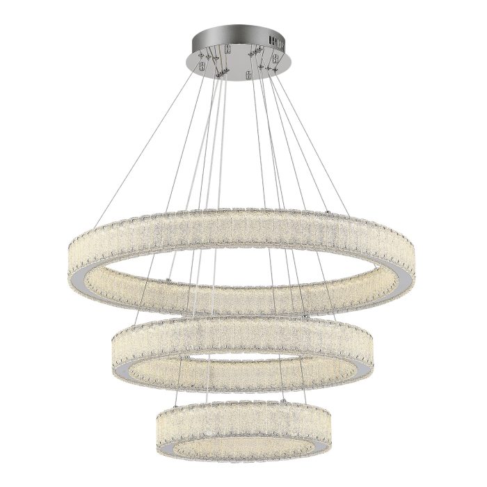 Люстра подвесная ST-Luce Хром/Хром LED 3x95W 3000K ЛАТОЦЦО