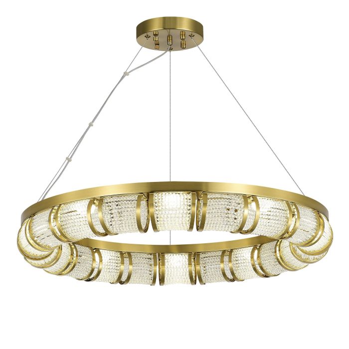 Светильник подвесной ST-Luce Латунь/Прозрачный LED 1x65W ЭСМЕ
