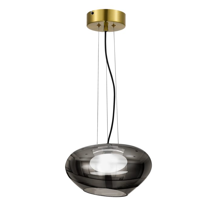 Светильник подвесной ST-Luce Латунь/Дымчатый, Белый LED 1x10W 3000K ФОРЕЙ