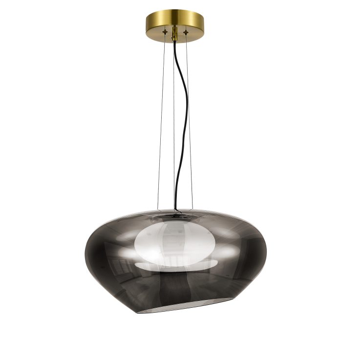 Светильник подвесной ST-Luce Латунь/Дымчатый, Белый LED 1x20W 3000K ФОРЕЙ