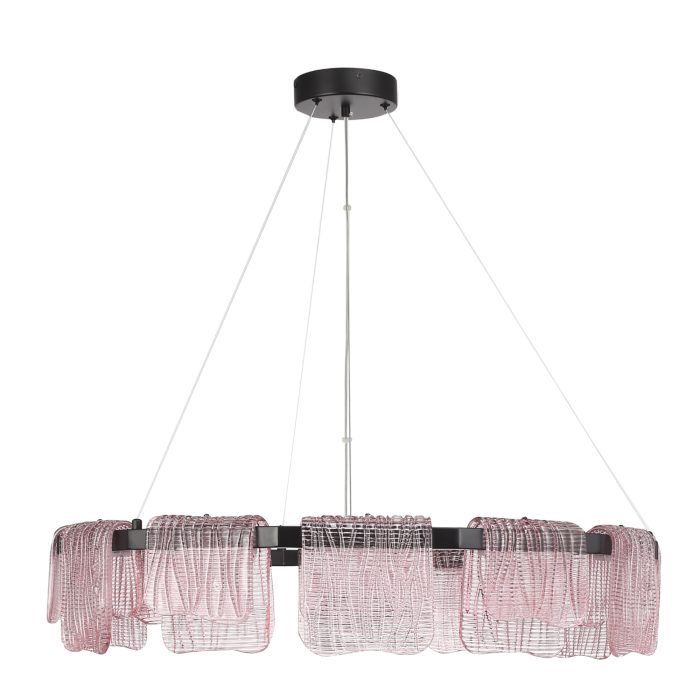 Светильник подвесной ST-Luce черный/розовый LED 1x66W 3000K ВУАЛЬ