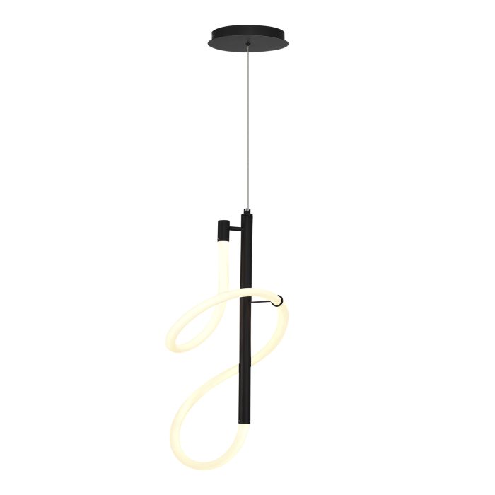 Светильник подвесной ST-Luce Черный/Белый LED 1x16W 3000K САГРАТО