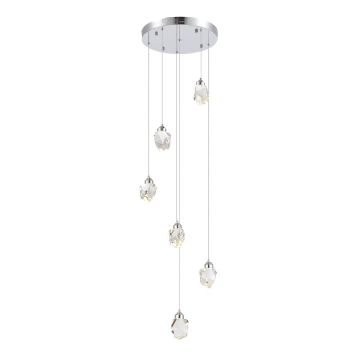 Светильник подвесной ST-Luce Хром/Прозрачный LED 6x3W 3000K КАСКАТО