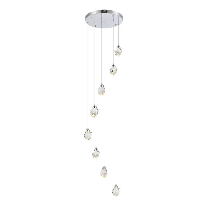 Светильник подвесной ST-Luce Хром/Прозрачный LED 8x3W 3000K КАСКАТО