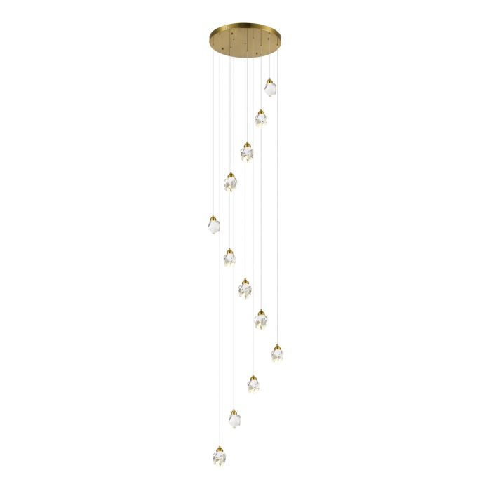 Светильник подвесной ST-Luce Золотистый/Прозрачный LED 12x3W 3000K КАСКАТО