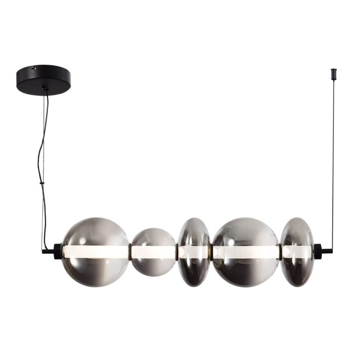 Светильник подвесной ST-Luce Черный/Дымчато-Серый LED 1x40W 3000K ПЕРЛИНА