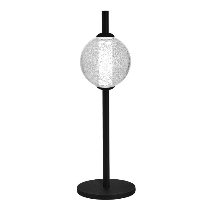 Прикроватная лампа ST-Luce Черный/Прозрачное кракелированное стекло LED 1x8, 5W 3000K ПИК