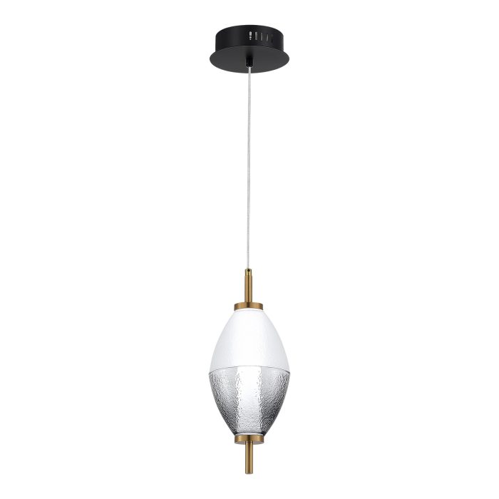 Светильник подвесной ST-Luce Черный/Белый, Дымчатый LED 1x8W 3000K АЙС