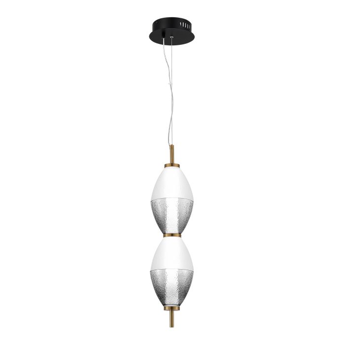 Светильник подвесной ST-Luce Черный/Белый, Дымчатый LED 1x16W 3000K АЙС