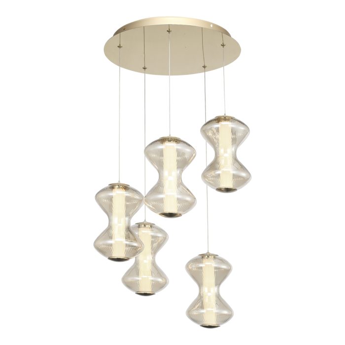 Светильник подвесной ST-Luce золото/коньячный LED 1x28W 3000K СПАЙН