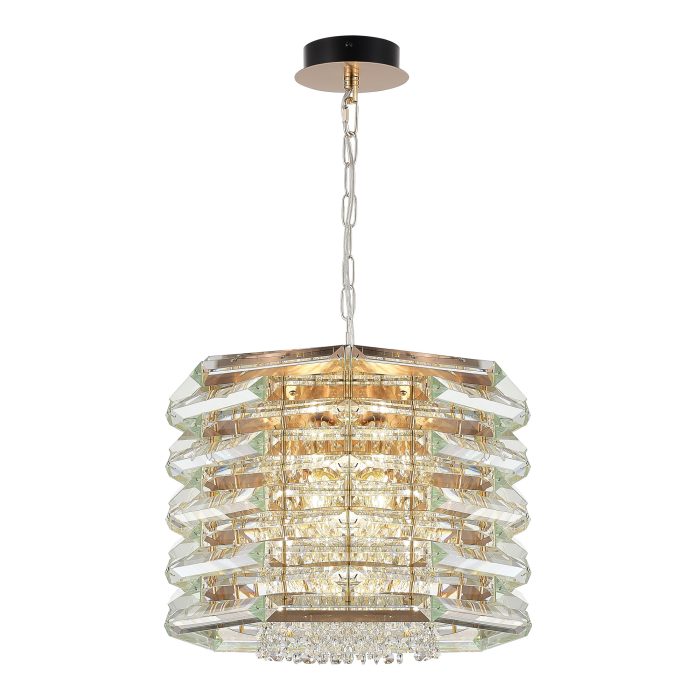 Светильник подвесной ST-Luce медь/прозрачный E14 8x40W СТРОЦЦИ