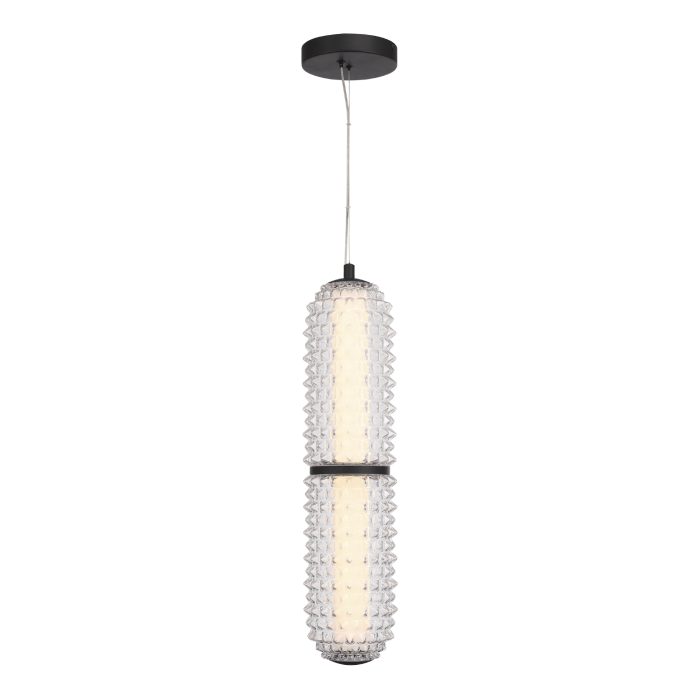 Светильник подвесной ST-Luce черный/прозрачный LED 1x22W 4000K САГУАРО