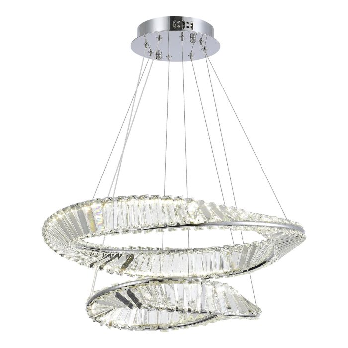 Светильник подвесной ST-Luce Хром/Прозрачный LED 1x52W 4000K РИТОРТО