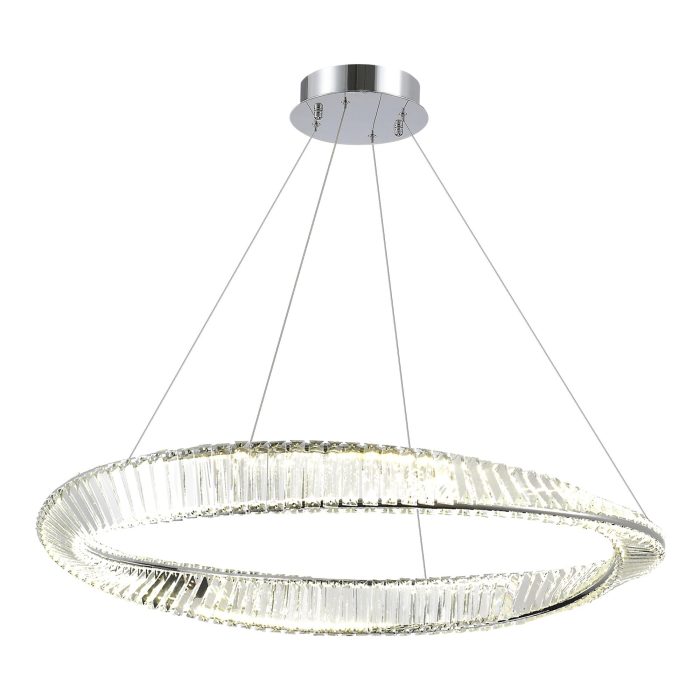 Светильник подвесной ST-Luce Хром/Прозрачный LED 1x58W 4000K РИТОРТО