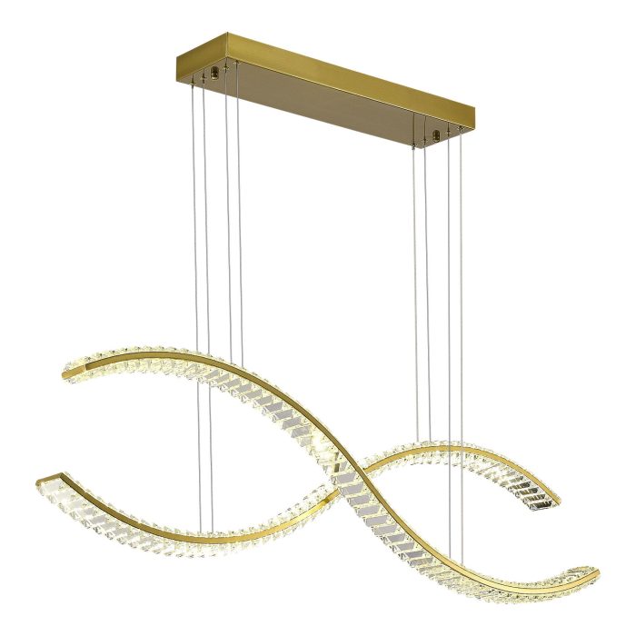 Светильник подвесной ST-Luce Латунь/Прозрачный LED 1x50W 4000K АЦЕНО