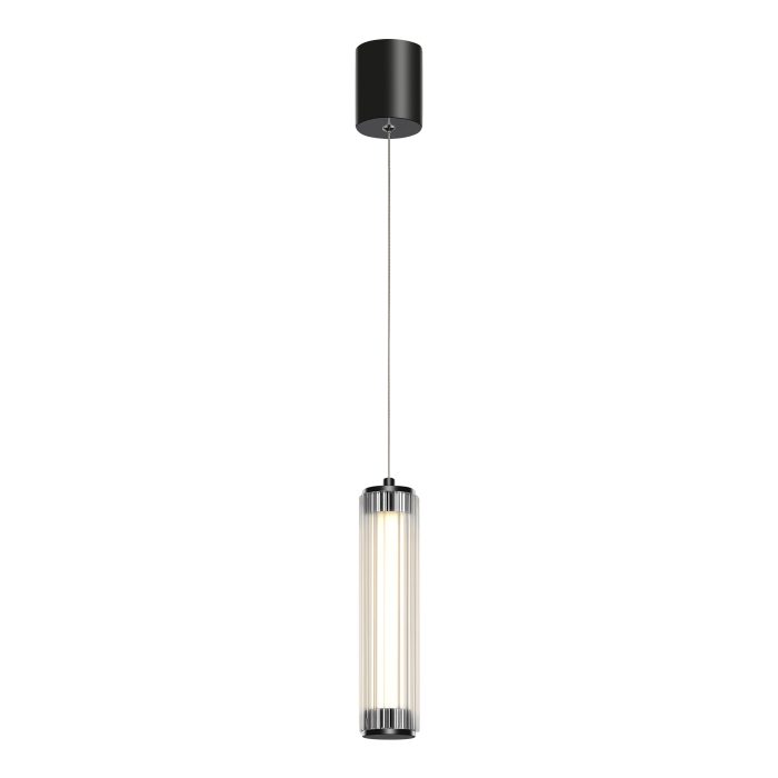 Светильник подвесной ST-Luce Черный/Прозрачный LED 1x8W 4000K БАМБУ