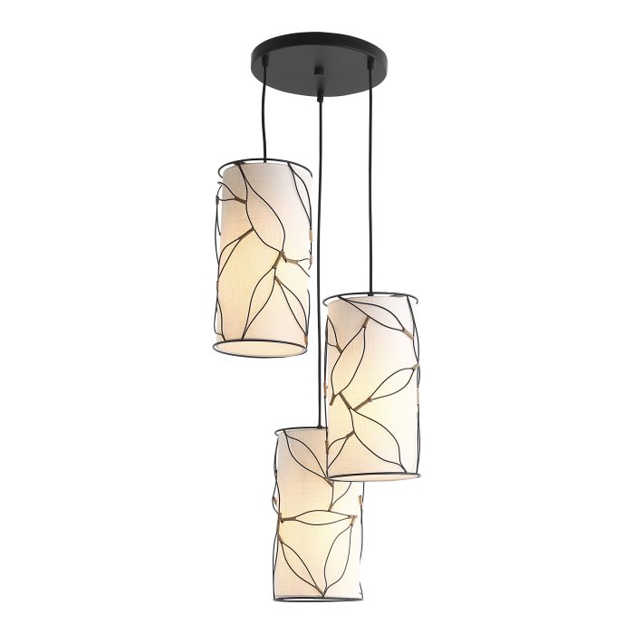 Светильник подвесной ST-Luce Черный/Бежевый E27 3x60W РУТ