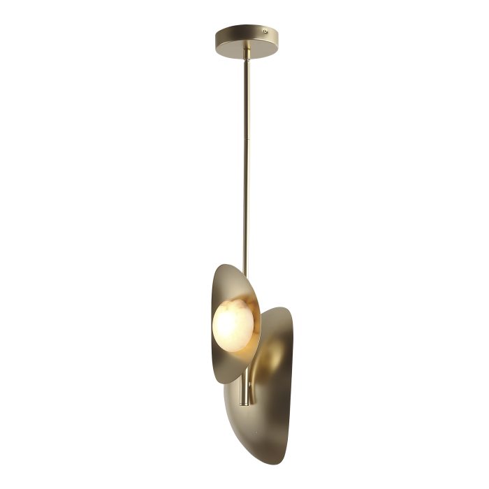 Светильник потолочный ST-Luce Золотистый/Алебастр LED 2x7W 3000K ПЕРИАЛ