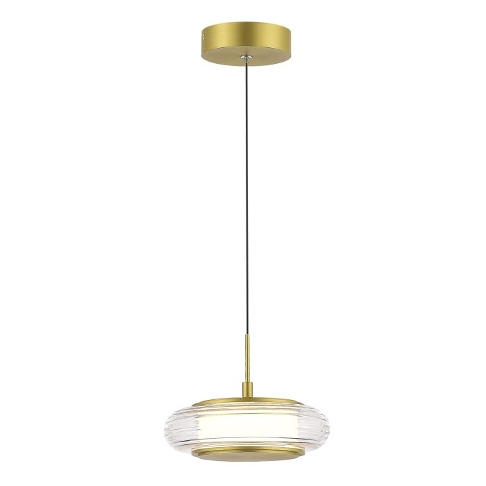 Светильник подвесной ST-Luce золото/прозрачный LED 1x7W 3000K ФРИТЕЛЛА