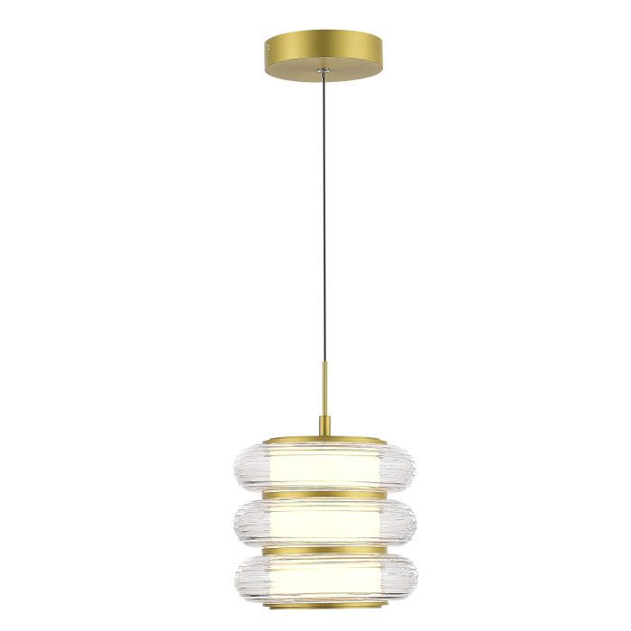 Светильник подвесной ST-Luce золото/прозрачный LED 1x16W 3000K ФРИТЕЛЛА