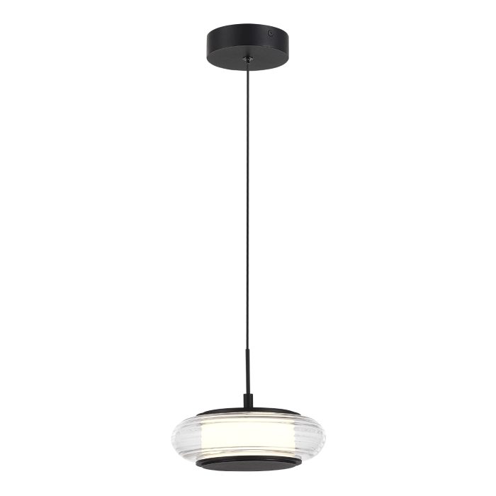Светильник подвесной ST-Luce черный/прозрачный LED 1x7W 3000K ФРИТЕЛЛА