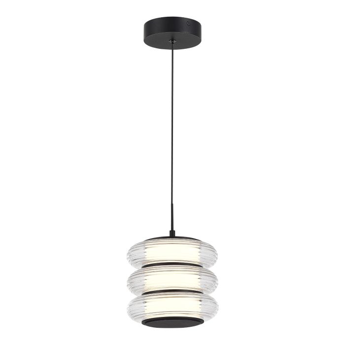 Светильник подвесной ST-Luce черный/прозрачный LED 1x16W 3000K ФРИТЕЛЛА