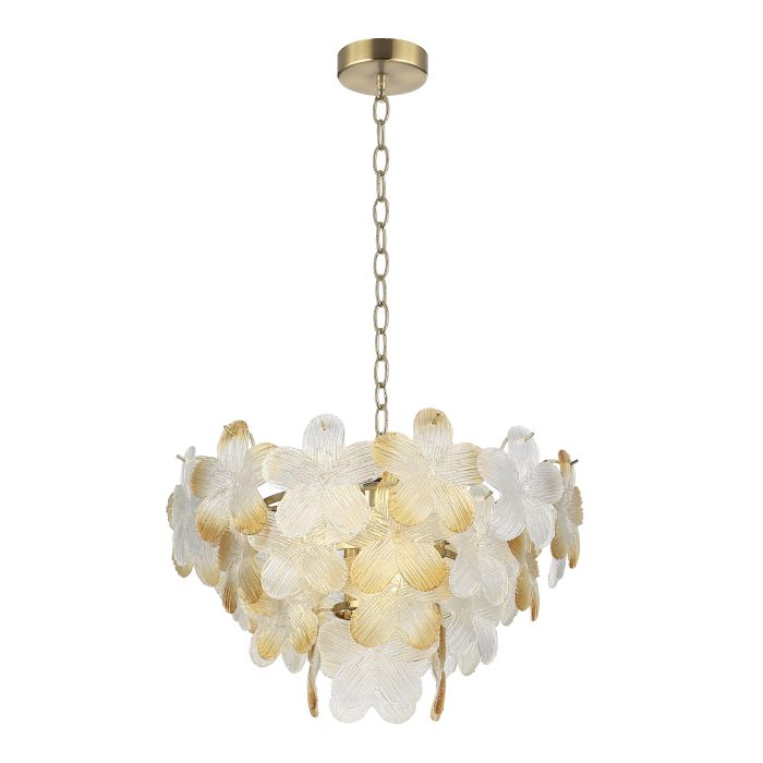 Светильник подвесной ST-Luce золотистый/Прозрачный, янтарный E14 6x60W ТЕНДЕРО