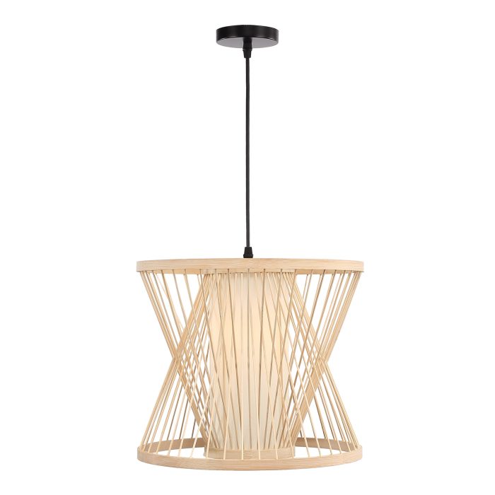 Светильник подвесной ST-Luce Древесный/Белый E27 1x40W АЛЬМА