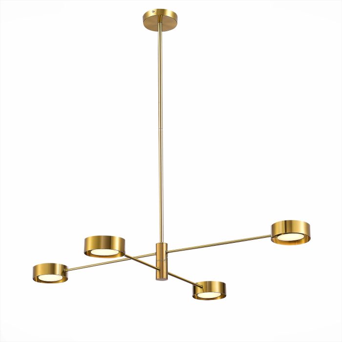 Светильник потолочный ST-Luce Латунь/Латунь LED 4x5W 3000K ВИКО