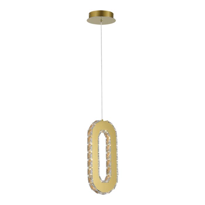 Светильник подвесной ST-Luce Золотистый/Золотистый, Прозрачный LED 1x9W 3000K ЛУНГО