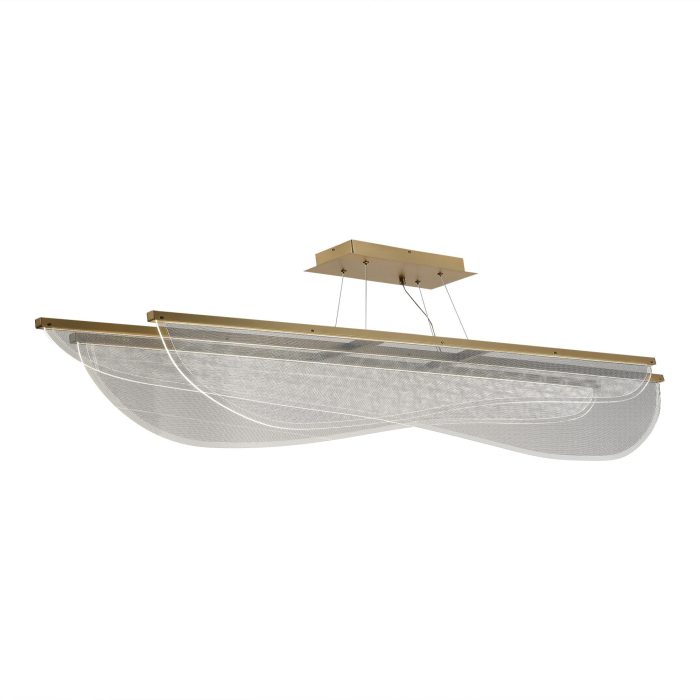 Светильник подвесной ST-Luce Золотистый/Прозрачный LED 1x60W 4000K ФЕЗАЛЕ