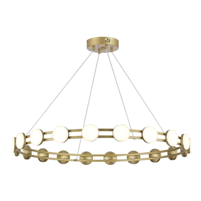 Светильник подвесной ST-Luce золотистый/белый LED 1x40W 4000K МОНРО