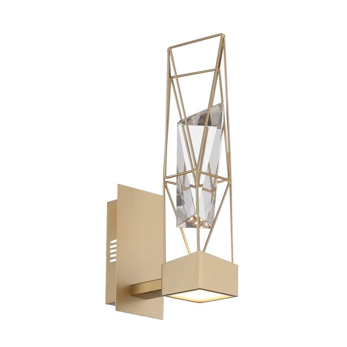 Бра ST-Luce Матовое золото/Матовое золото, Прозрачный LED 1x6W 4000K ПРОЖЕТТО