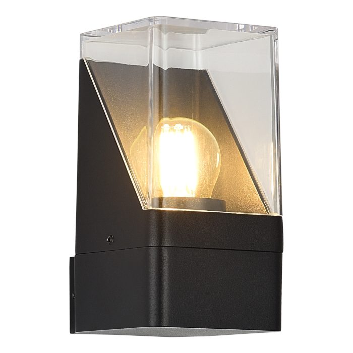 Светильник уличный настенный ST-Luce черный/черный E27 1x15W SLIDE