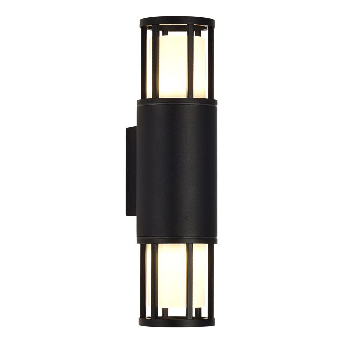 Светильник уличный настенный ST-Luce черный/черный GU10 2x15W MESA