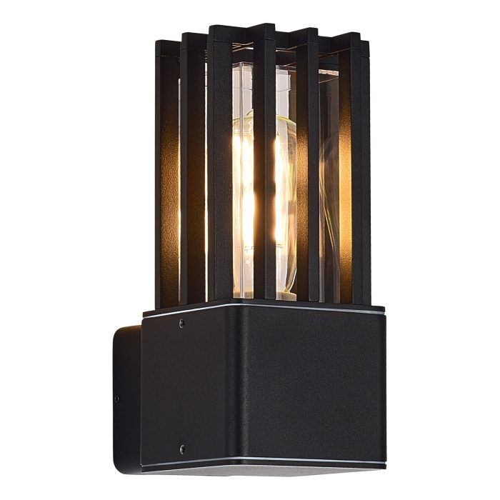 Светильник уличный настенный ST-Luce черный/черный E27 1x15W IRUM